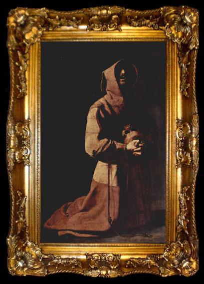 framed  Francisco de Zurbaran Knieender Hl. Franziskus, ta009-2